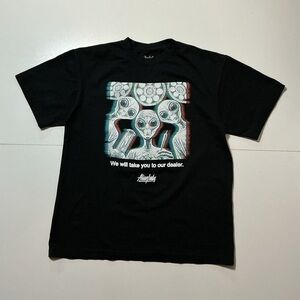 Alien Labs We Will Take You To Our Dealer Black Graphic T-Shirt